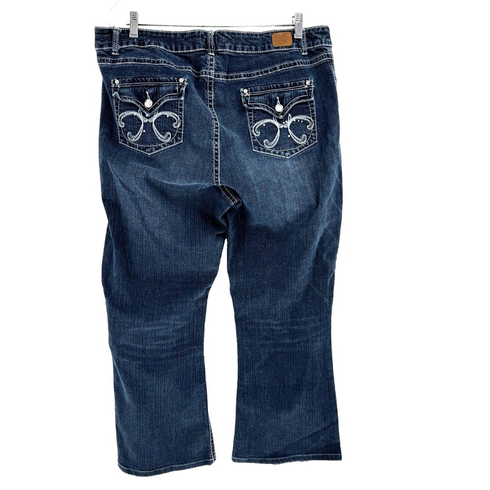 America Rag Bootcut Flare Jeans Women's 20 Flap Pockets Cowgirl Rodeo Western